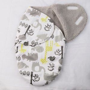 Fleece lined swaddle blanket
